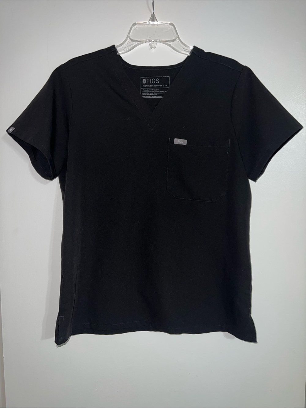 FIGS Black Catarina Scrub Top